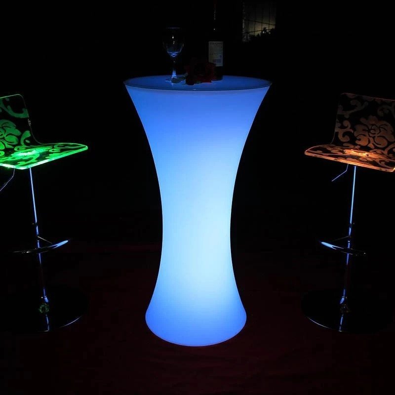 Masa cocktail LED RGB, iluminata 16 culori,